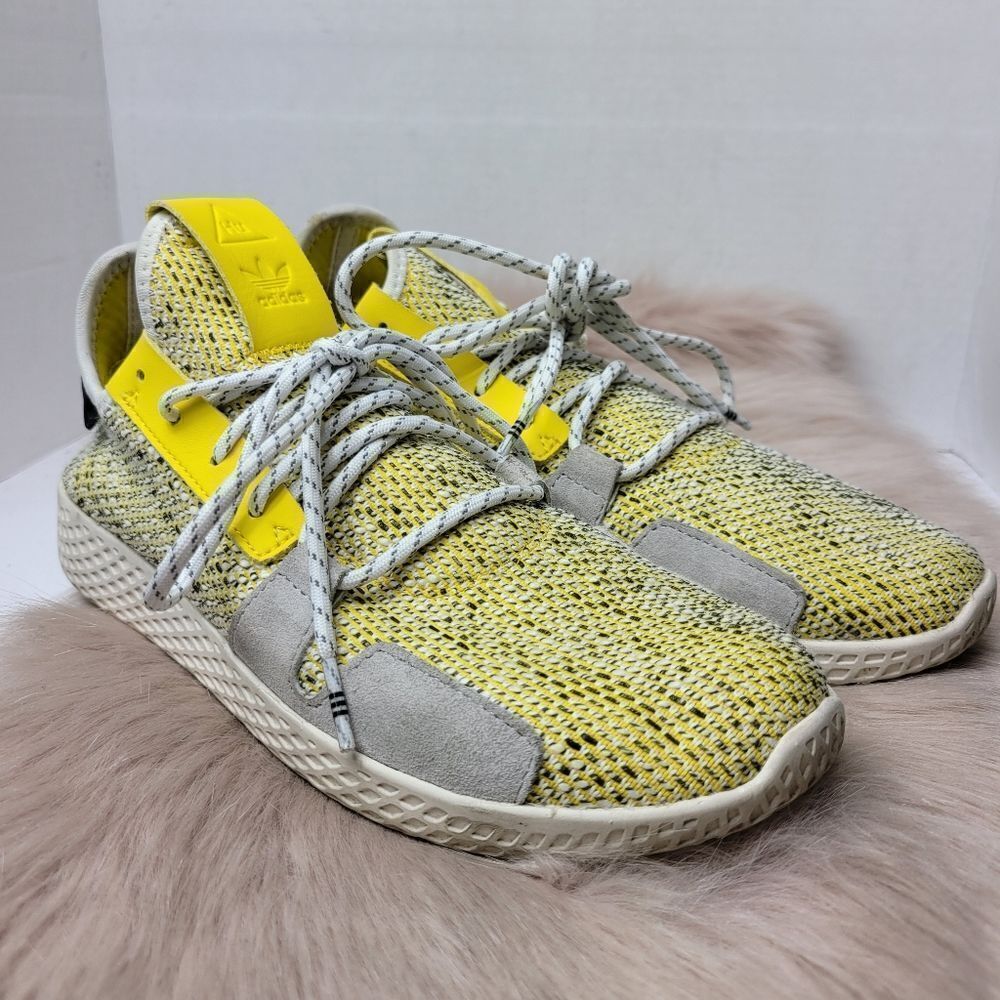 Adidas X Pharrell Williams Solar HU Tennis V2 Sneakers Yellow BB9543 Size 7